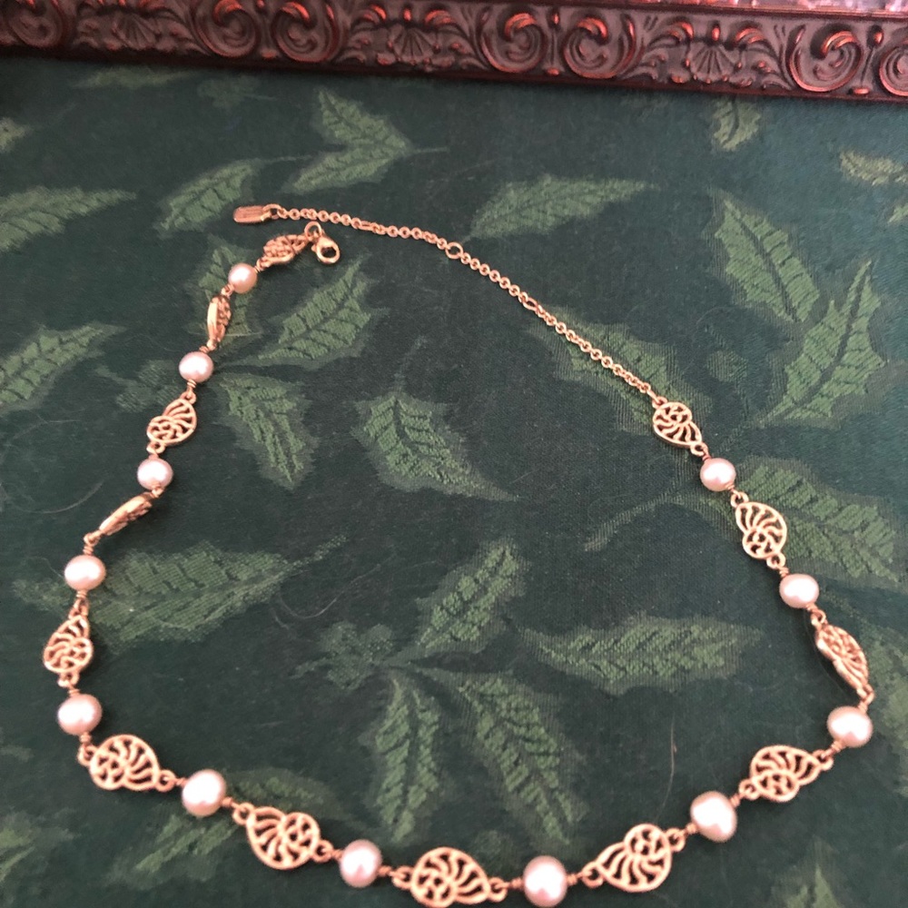 James Avery Gold & Pearl Necklace
